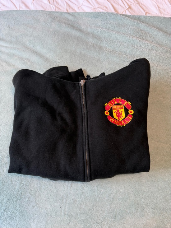 Other - Bill's Wheels Black Zip-Up Hoodie with Red & Yellow Logo